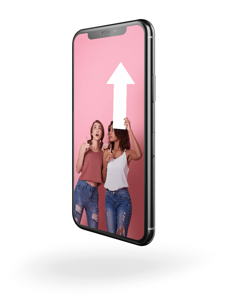 kobiety na grafice na telefonie